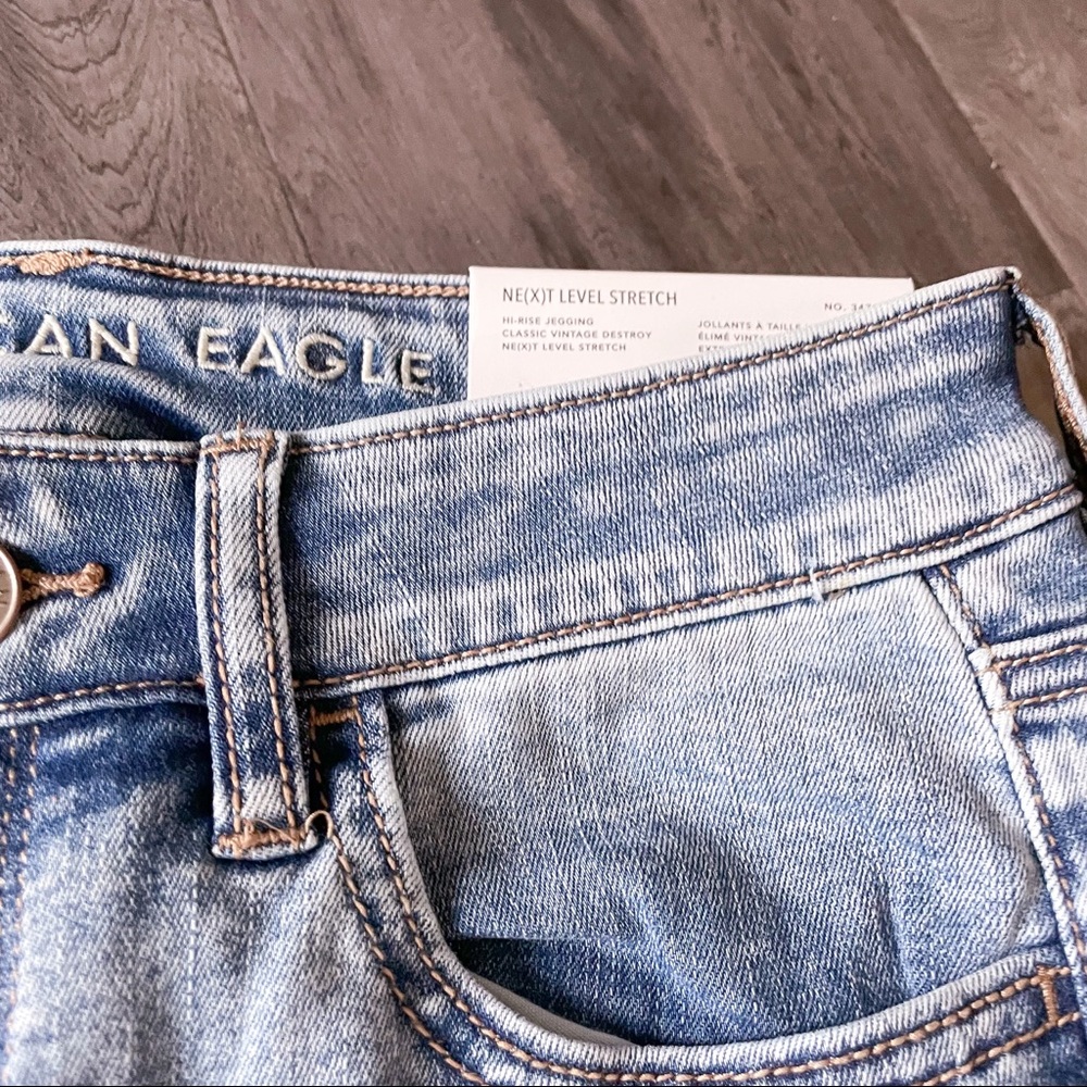 ‼️SOLD‼️ AE Light Blue Hi-Rise Jegging - Picture 2 of 10